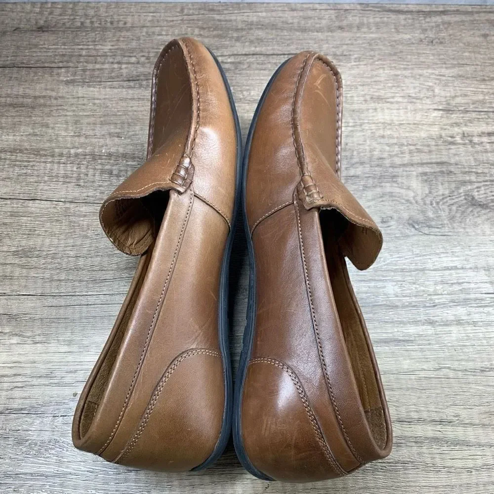 ‎Alfani~Men’s~”Holden” Brown Leather Slip-on Loafers~Size 10.5